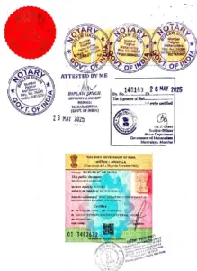 Apostille certificate with SDM and Notary